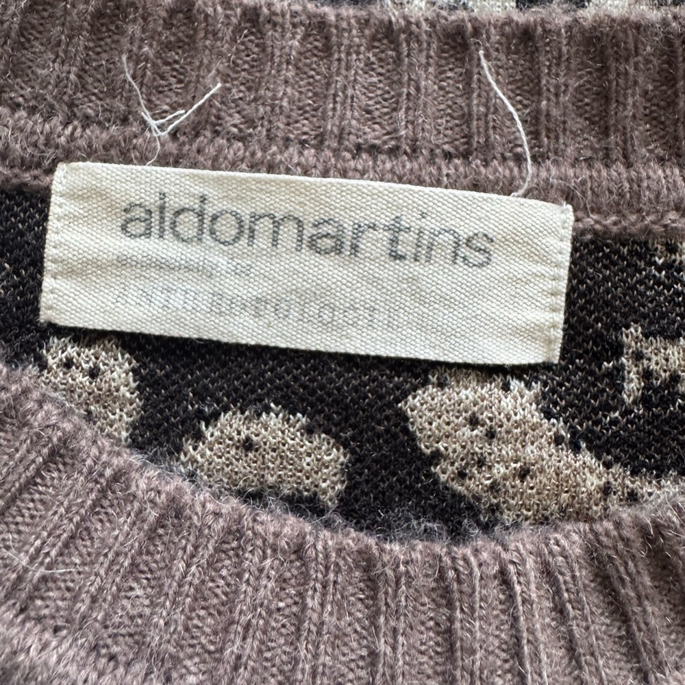 ALDOMARTINS x ANTHROPOLOGIE Safa Leopard Gray Black Sweater Size Medium - Picture 8 of 12